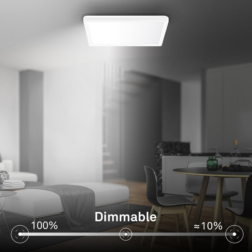 LED-taklampe Tava A CCT dimbar 29x29 cm med fjernkontroll monteringsdetalj