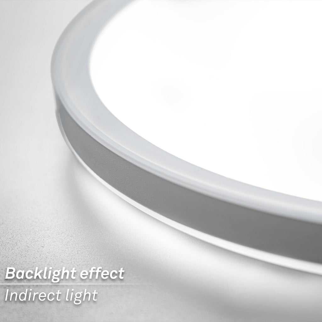 LED taklampe Tava A hvit plast Ø29 cm nærbilde