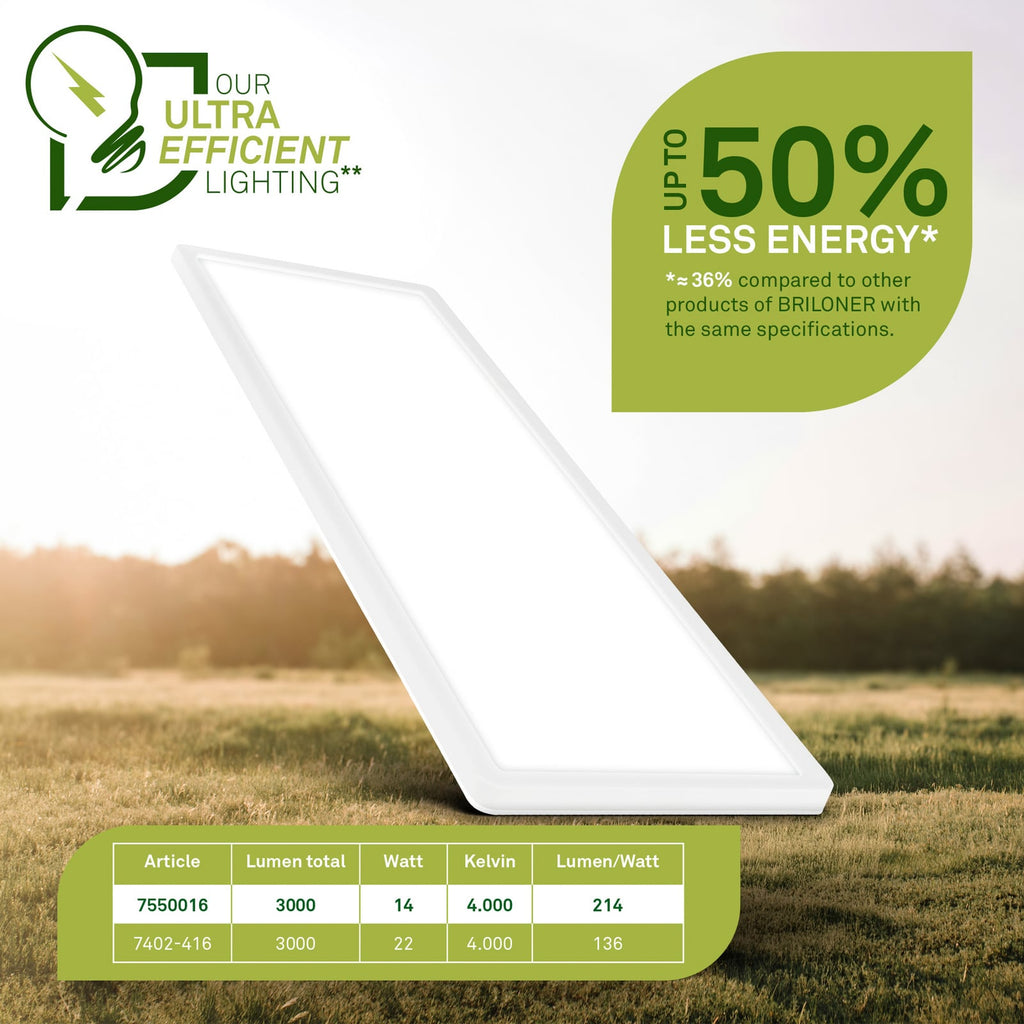 LED taklampe Tava A rektangulær hvit 58x20 cm i bruk