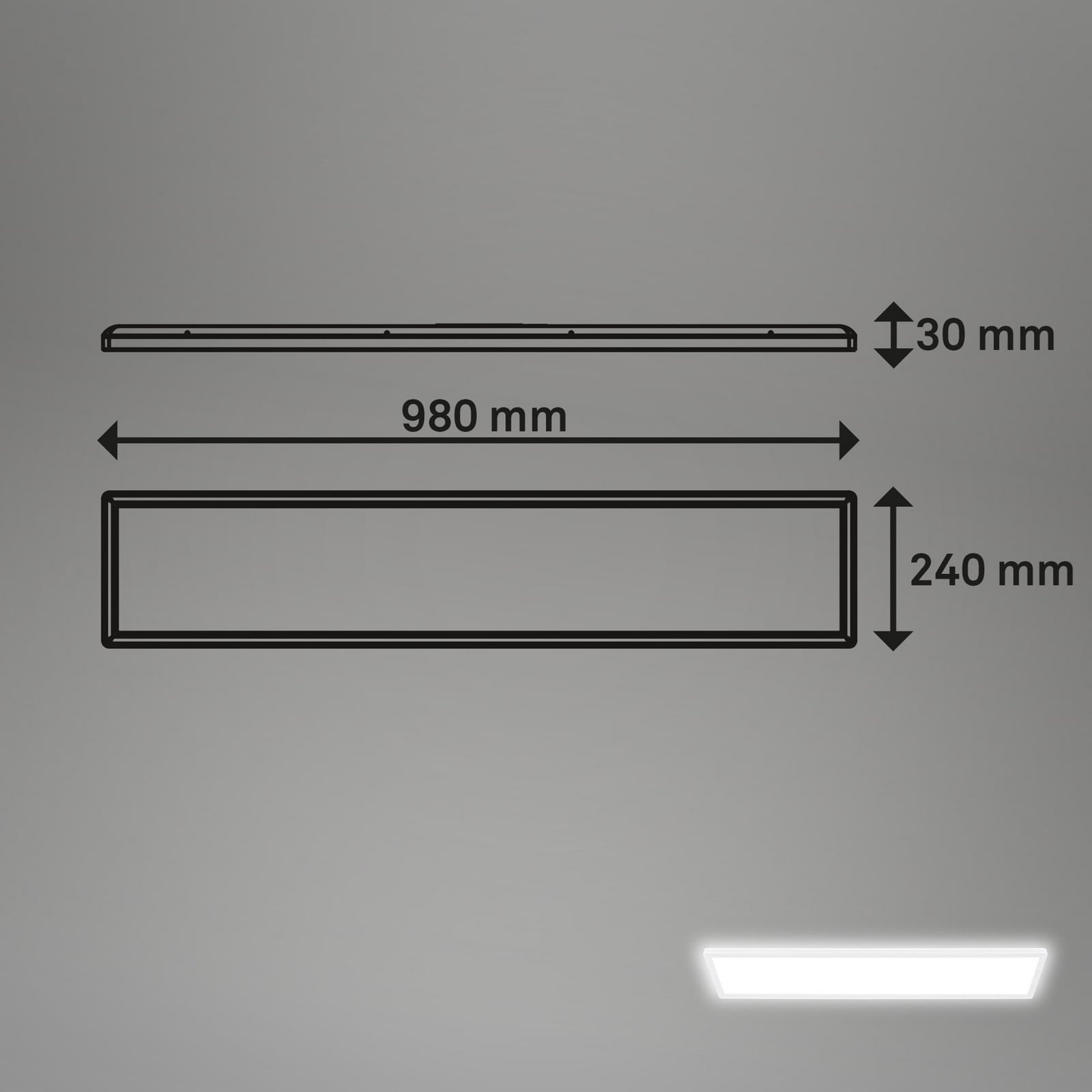 LED taklampe Tava hvit plast 98 cm 36W nøytralhvit detalj