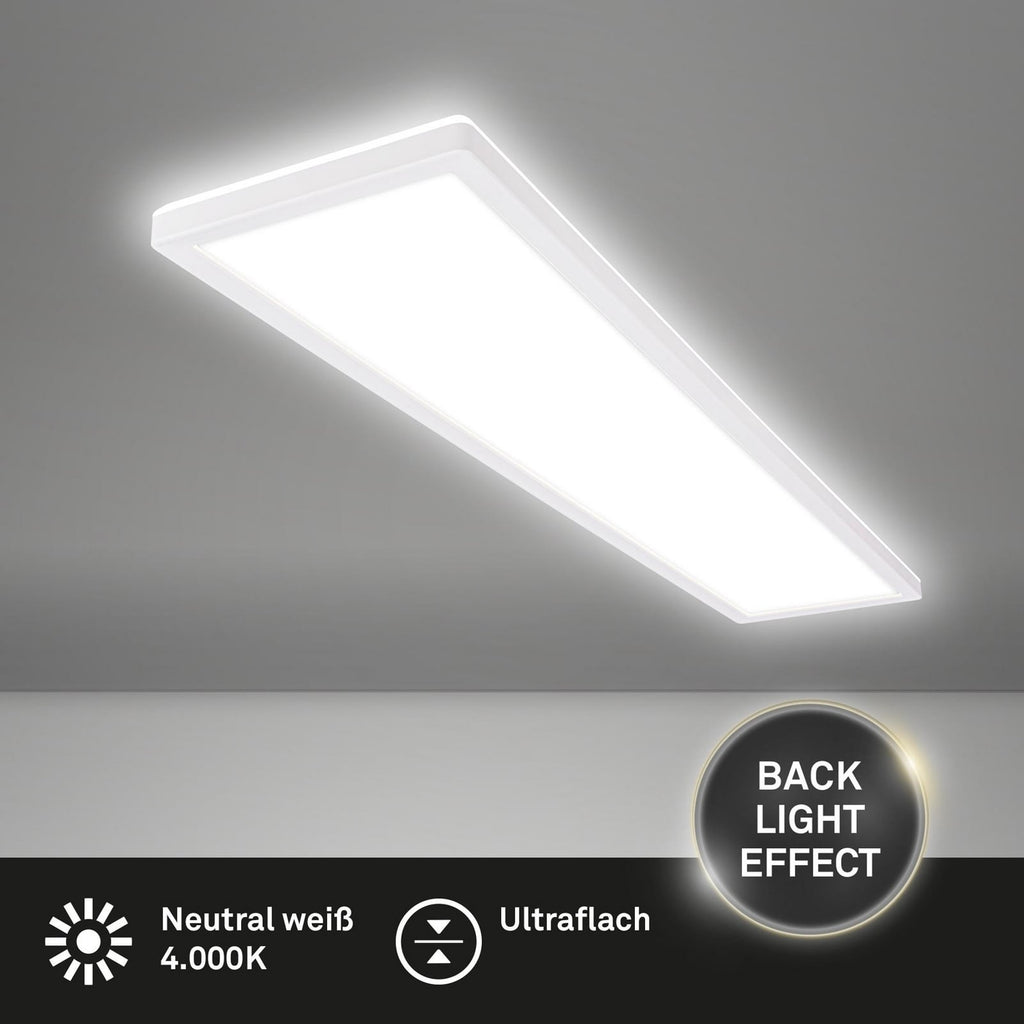 LED taklampe Tava hvit plast 98 cm 36W nøytralhvit side