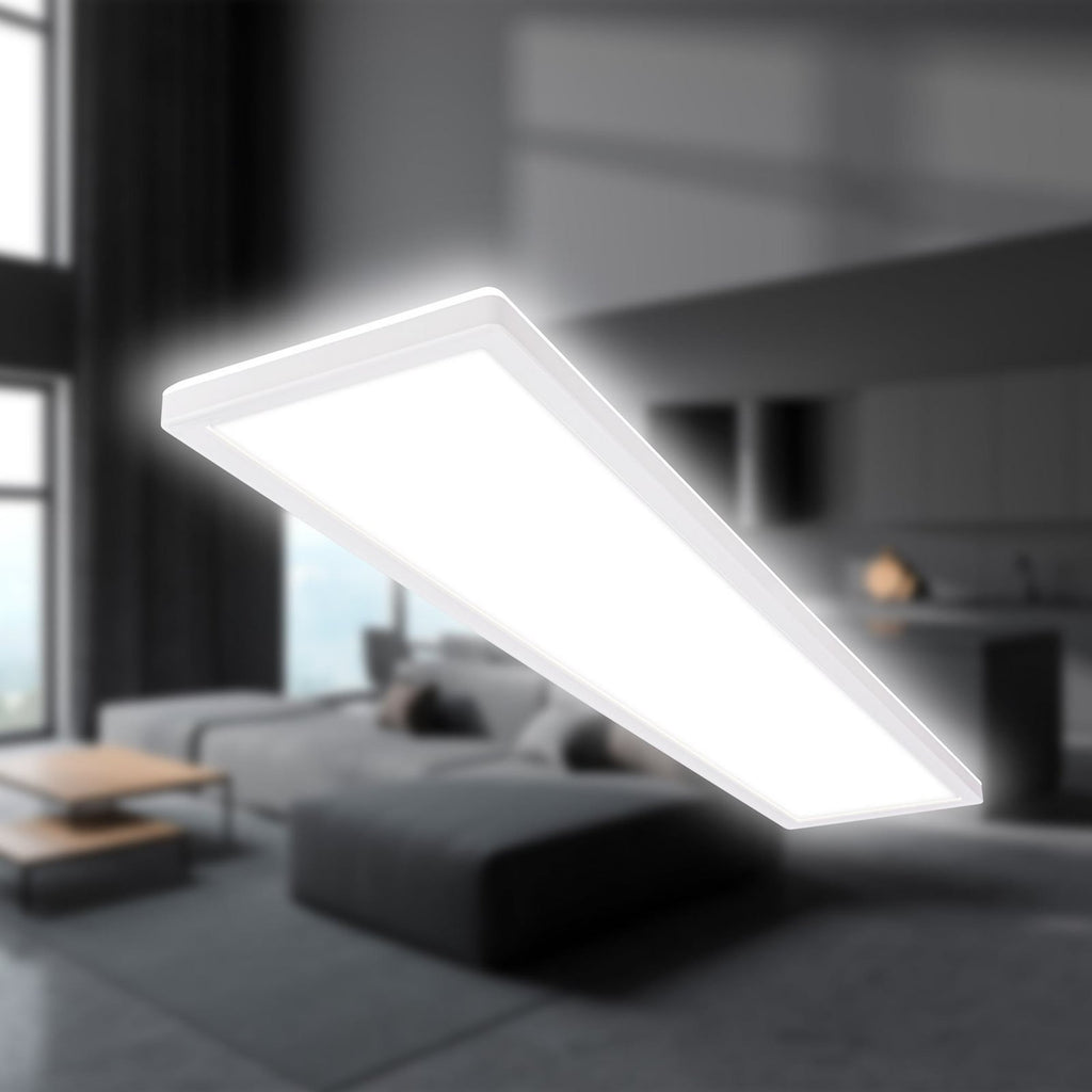 LED taklampe Tava hvit plast 98 cm 36W nøytralhvit lysdetalj