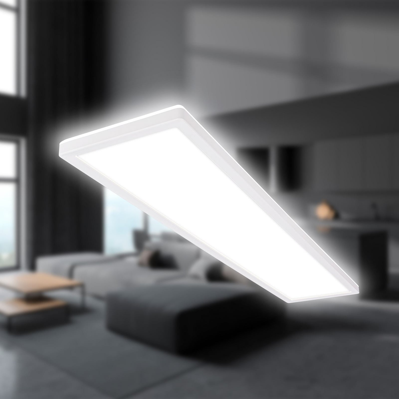 LED taklampe Tava hvit plast 98 cm 36W nøytralhvit lysdetalj