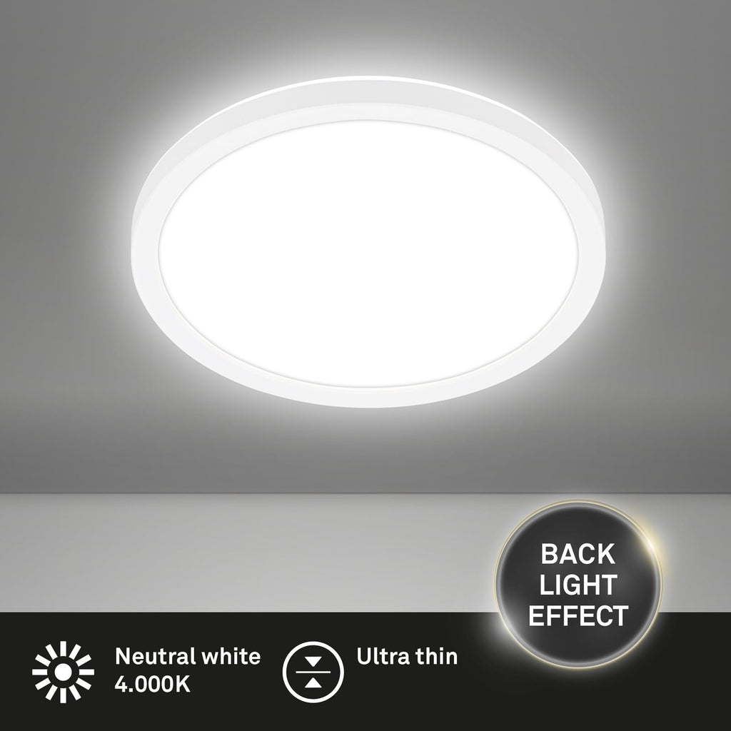 LED taklampe Tava hvit plast side