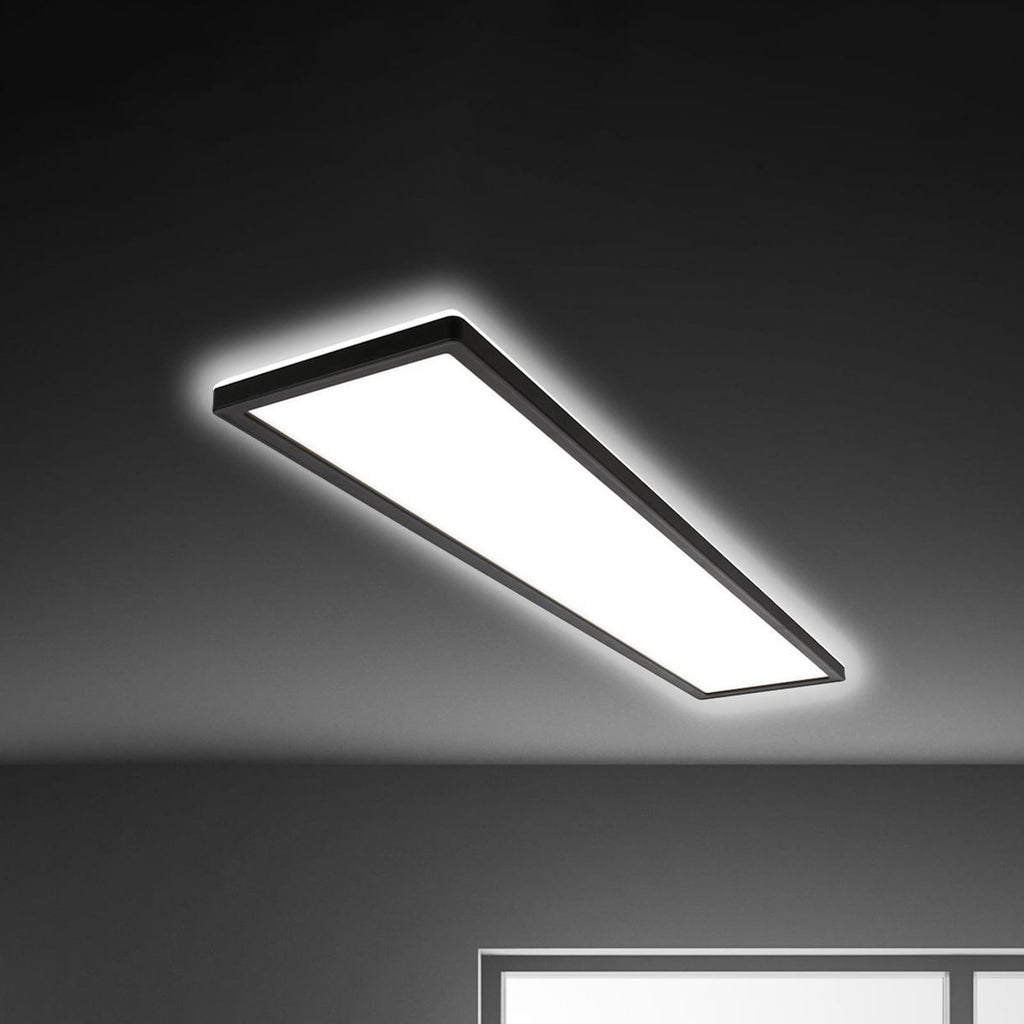 LED taklampe Tava svart plast 98 cm 36W nøytralhvit forfra