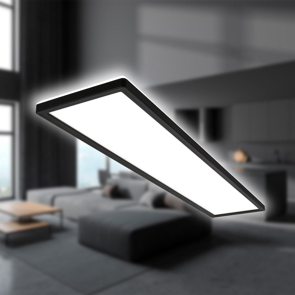 LED taklampe Tava svart plast 98 cm 36W nøytralhvit oversikt
