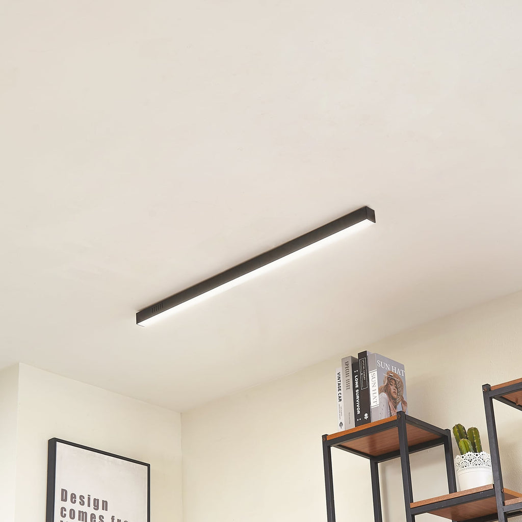 LED taklampe Teniona dimbar CCT svart aluminium bakside