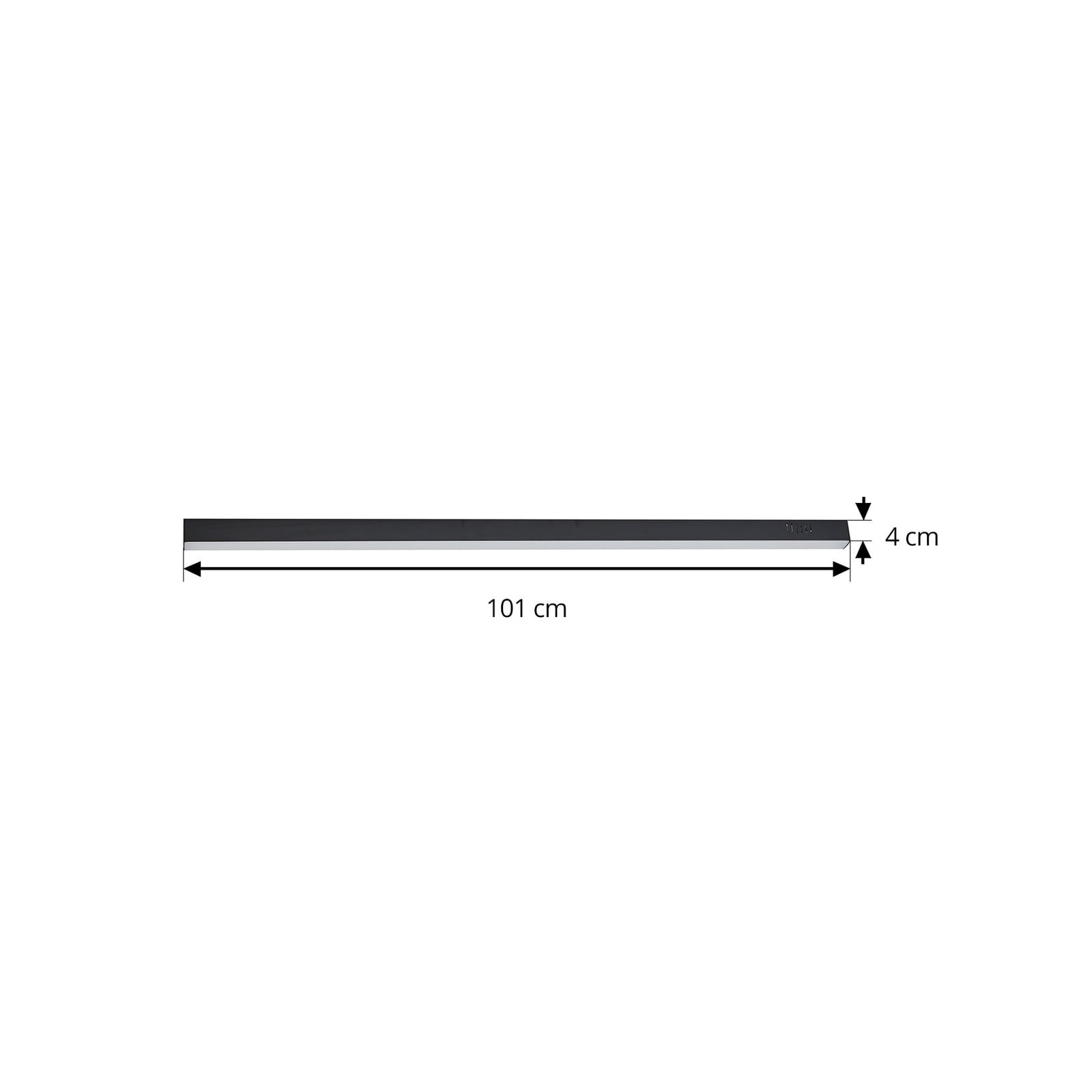LED taklampe Teniona dimbar CCT svart aluminium detalj