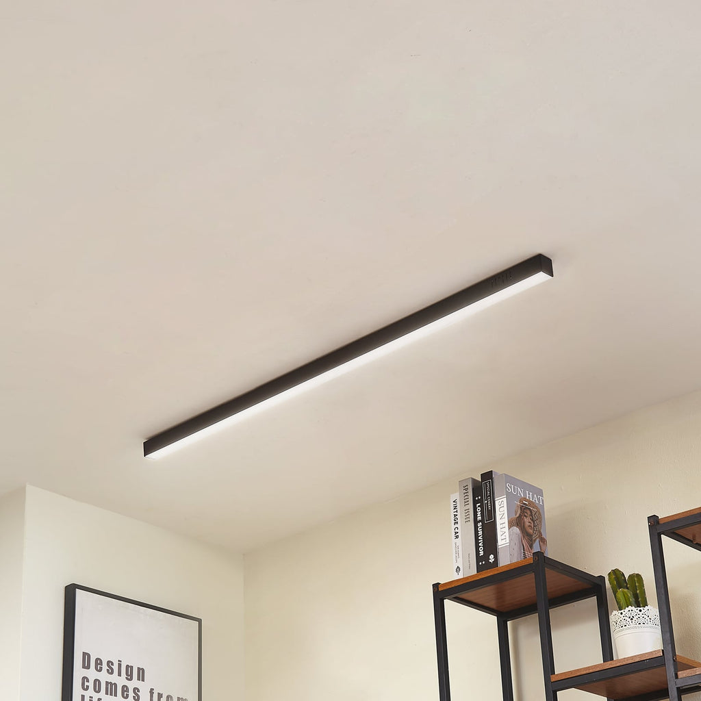 LED taklampe Teniona dimbar CCT fjernkontroll 132 cm svart bakside