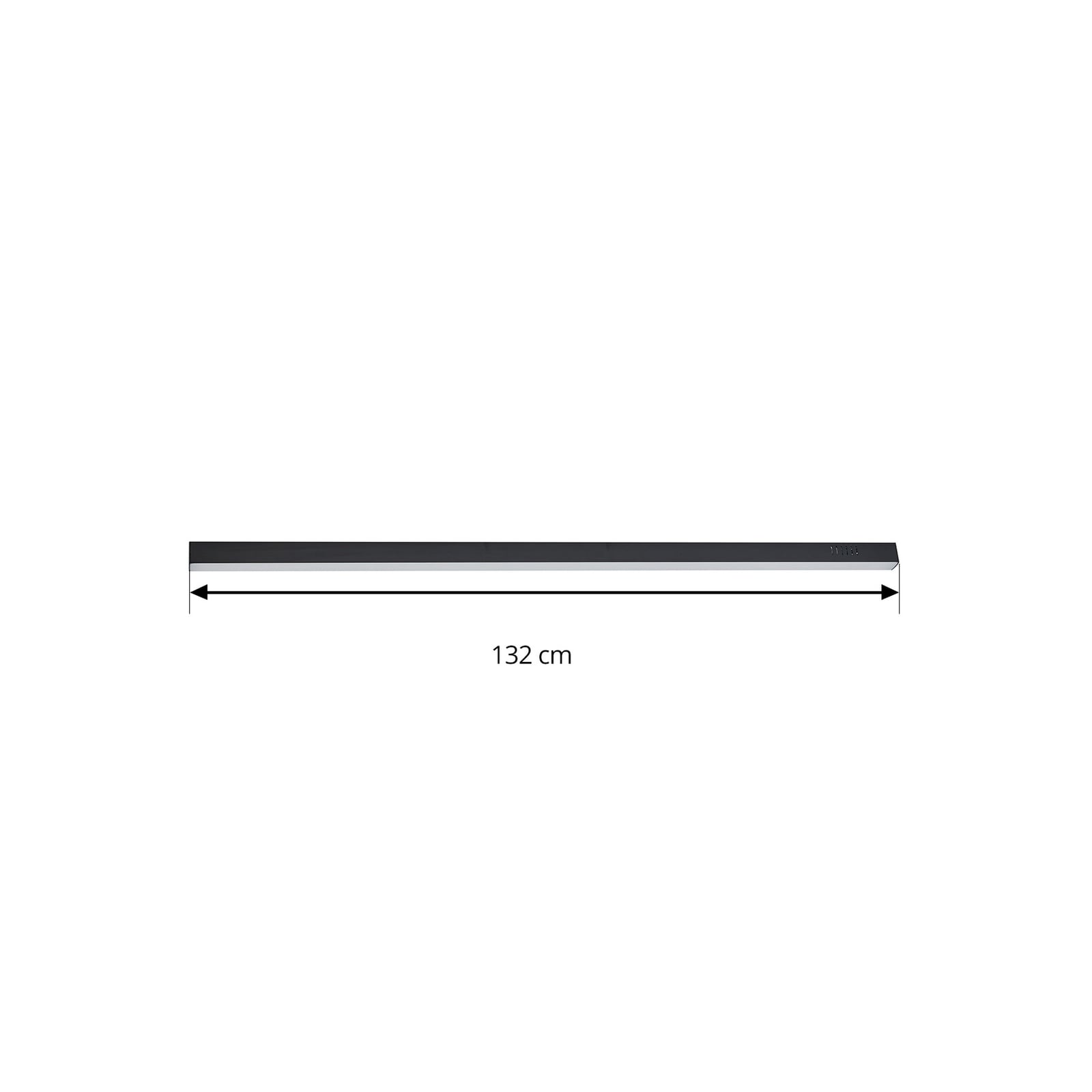 Detalj av LED taklampe Teniona dimbar CCT fjernkontroll 132 cm svart