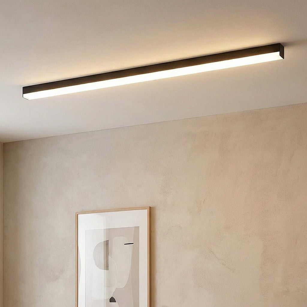 LED taklampe Teniona dimbar CCT fjernkontroll 132 cm svart sideprofil