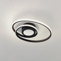 LED taklampe Thalina dimbar svart Ø45 cm foran