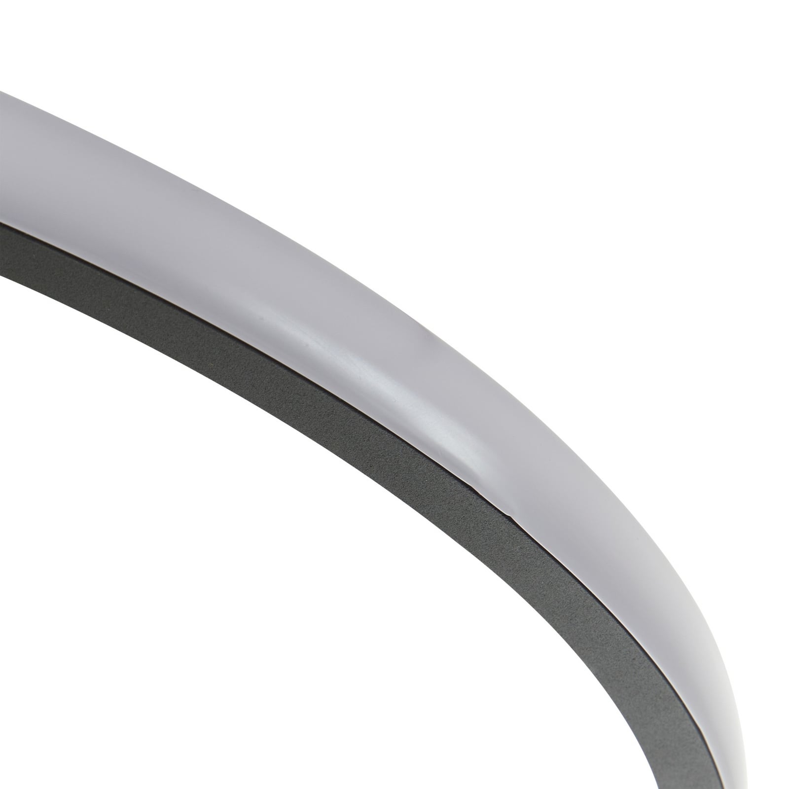 LED taklampe Thalina dimbar svart Ø45 cm takfeste