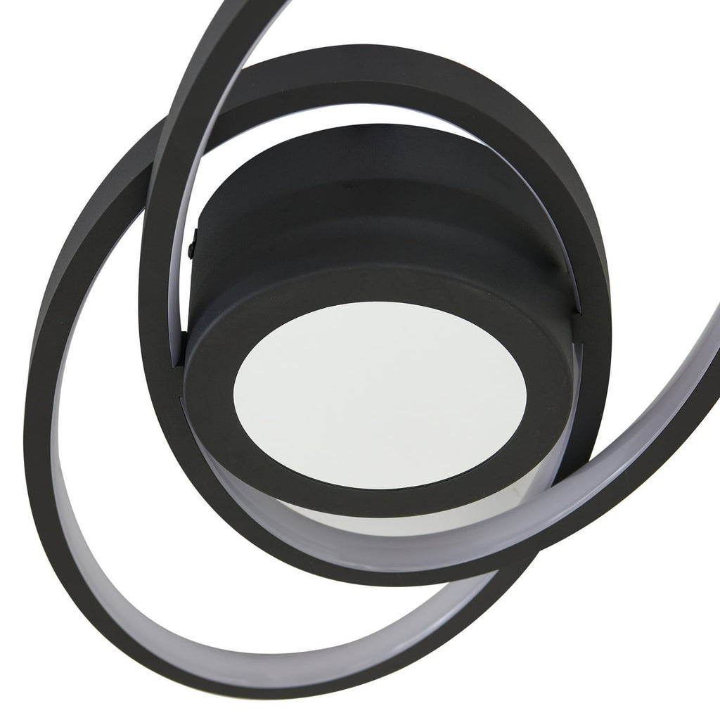 LED taklampe Thalina svart dimbar detalj