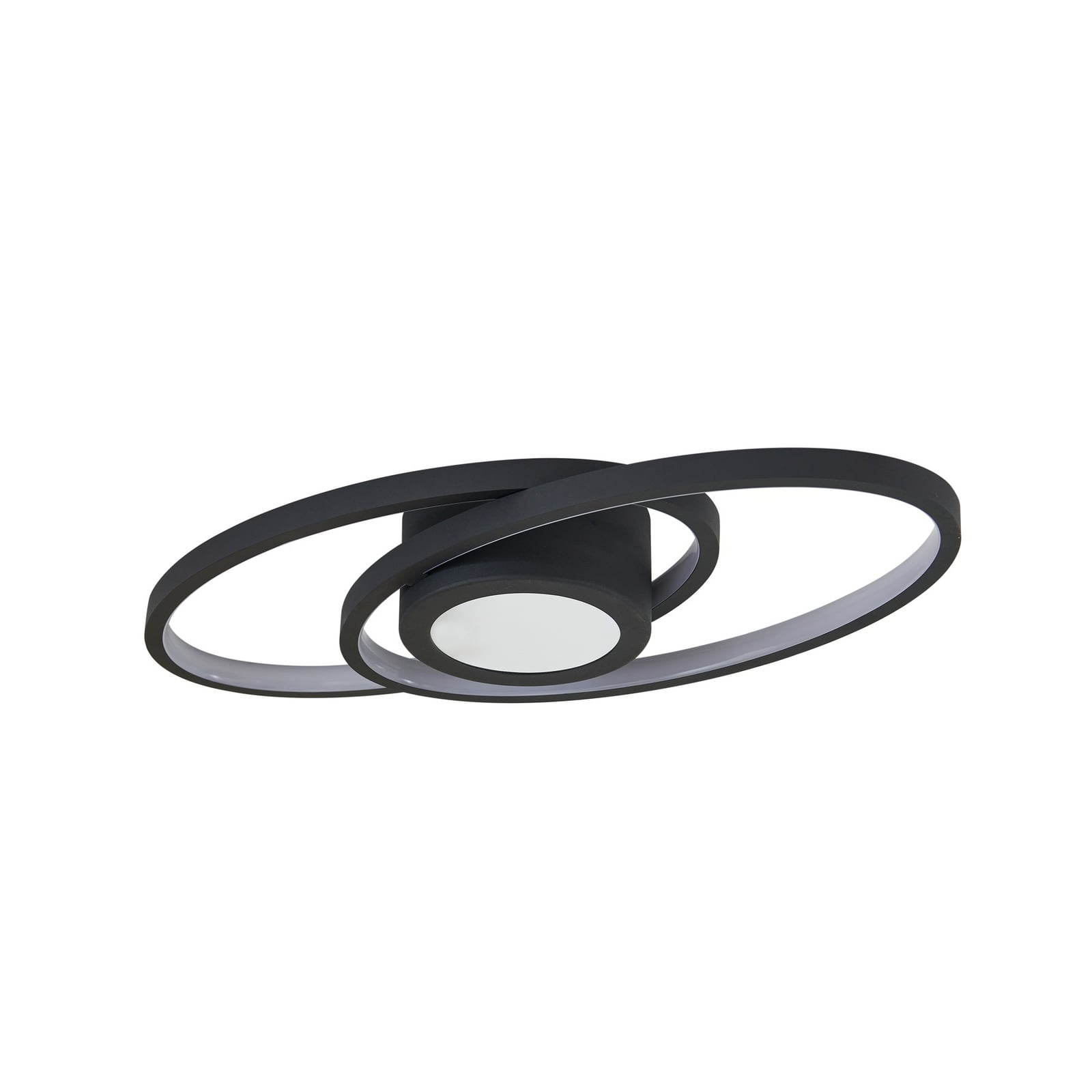 LED taklampe Thalina svart montert i stue
