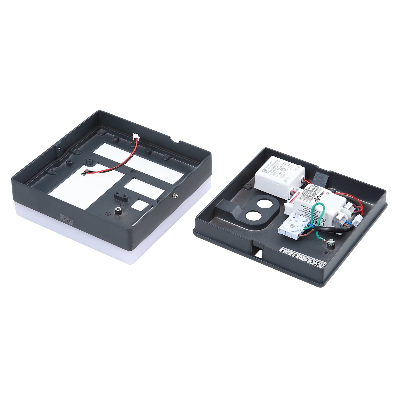 LED taklampe Thilo med bevegelsessensor antrasitt aluminiumshus
