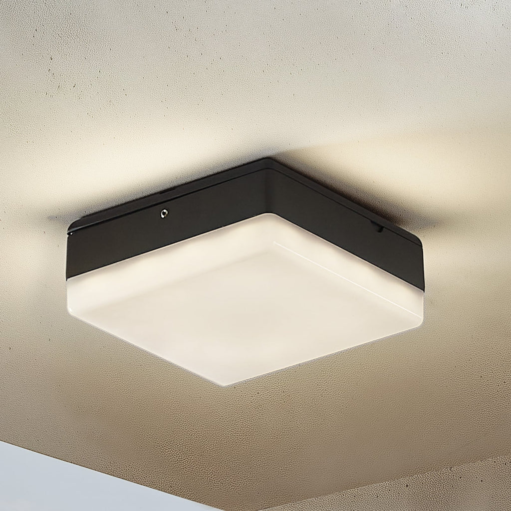 LED taklampe Thilo med bevegelsessensor antrasitt front