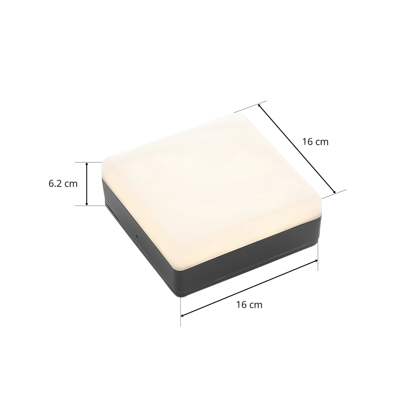 LED taklampe Thilo med bevegelsessensor antrasitt produktbilde