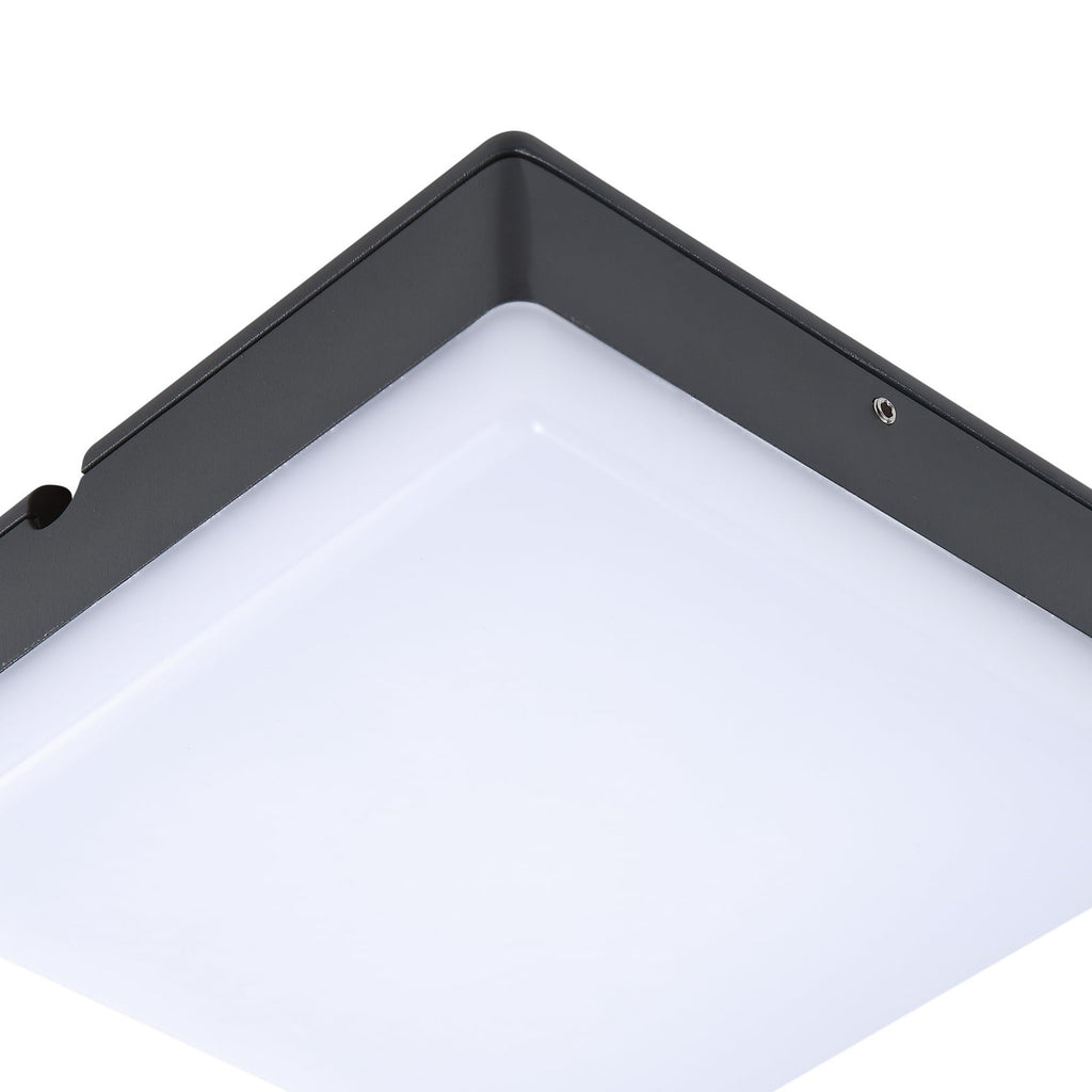 LED taklampe Thilo med bevegelsessensor antrasitt fra siden
