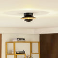 LED taklampe Tiama svart/gull metall forfra