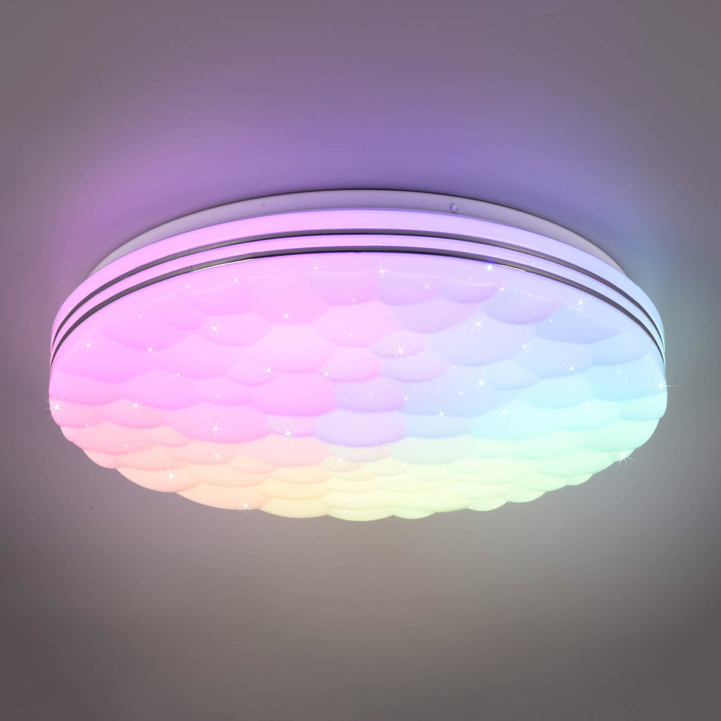 LED taklampe Tiger RGB CCT stjernehimmel dimbar Ø38 cm - Reality