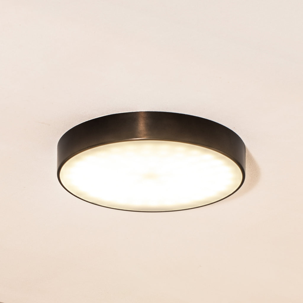 LED taklampe Timur antrasitt stål Ø34 cm forfra