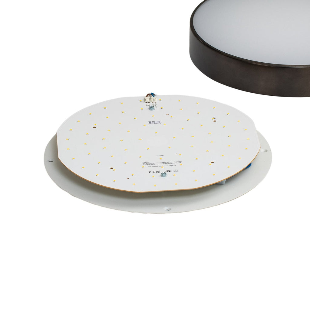 LED taklampe Timur antrasitt stål Ø34 cm sideprofil