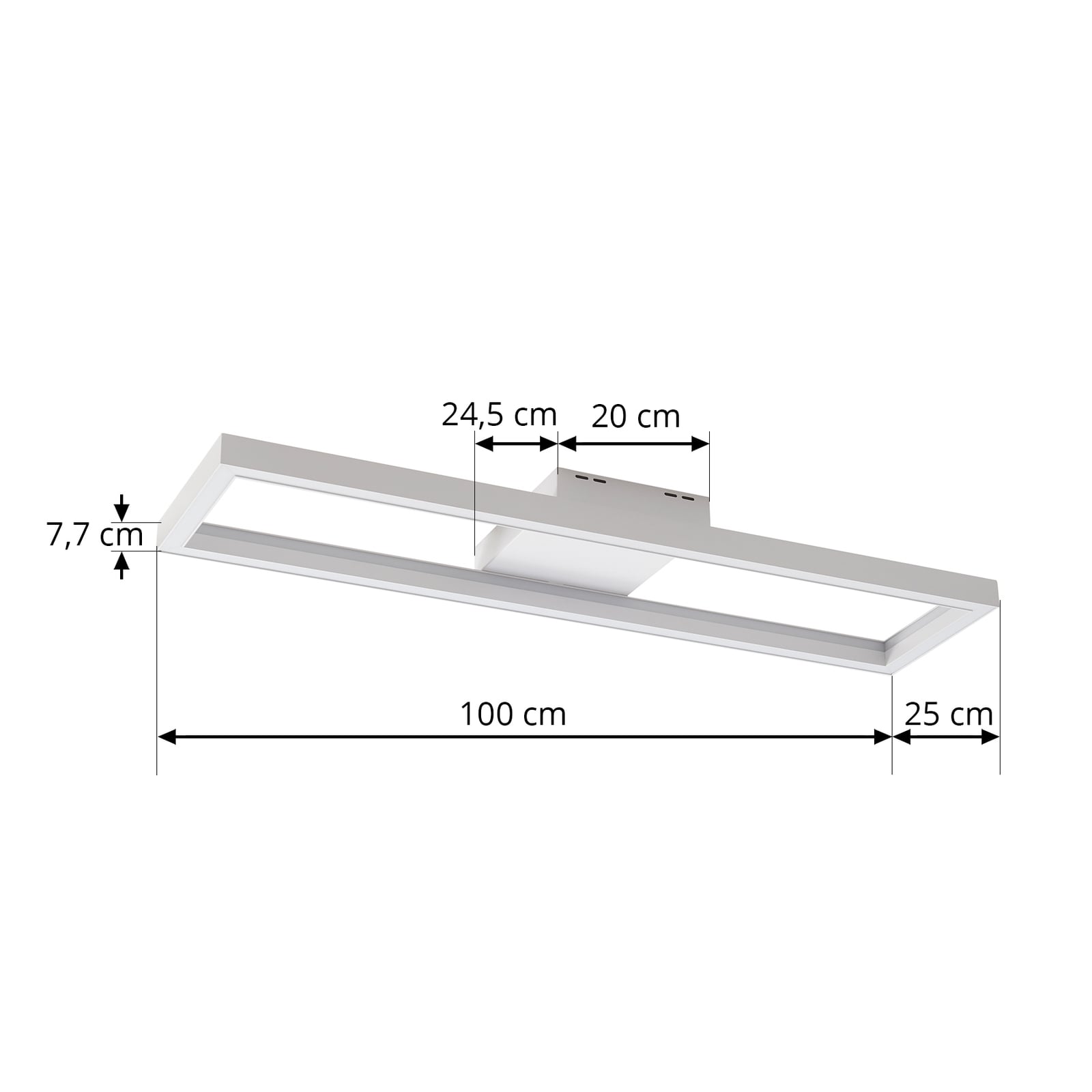 LED taklampe Tjado dimbar RGB CCT hvit 100 cm WiFi detalj