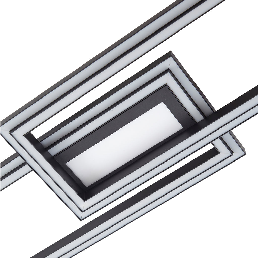 LED taklampe Tjado dimbar RGB CCT svart nærbilde 1