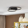 LED taklampe Tjado dimbar svart 2-lys 62 cm forfra