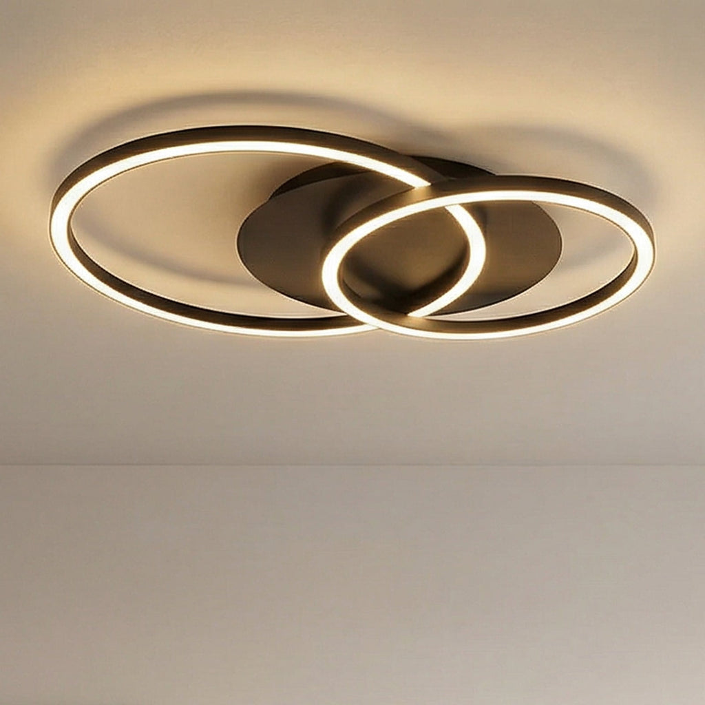 LED taklampe Tjado dimbar svart 2-lys 62 cm side