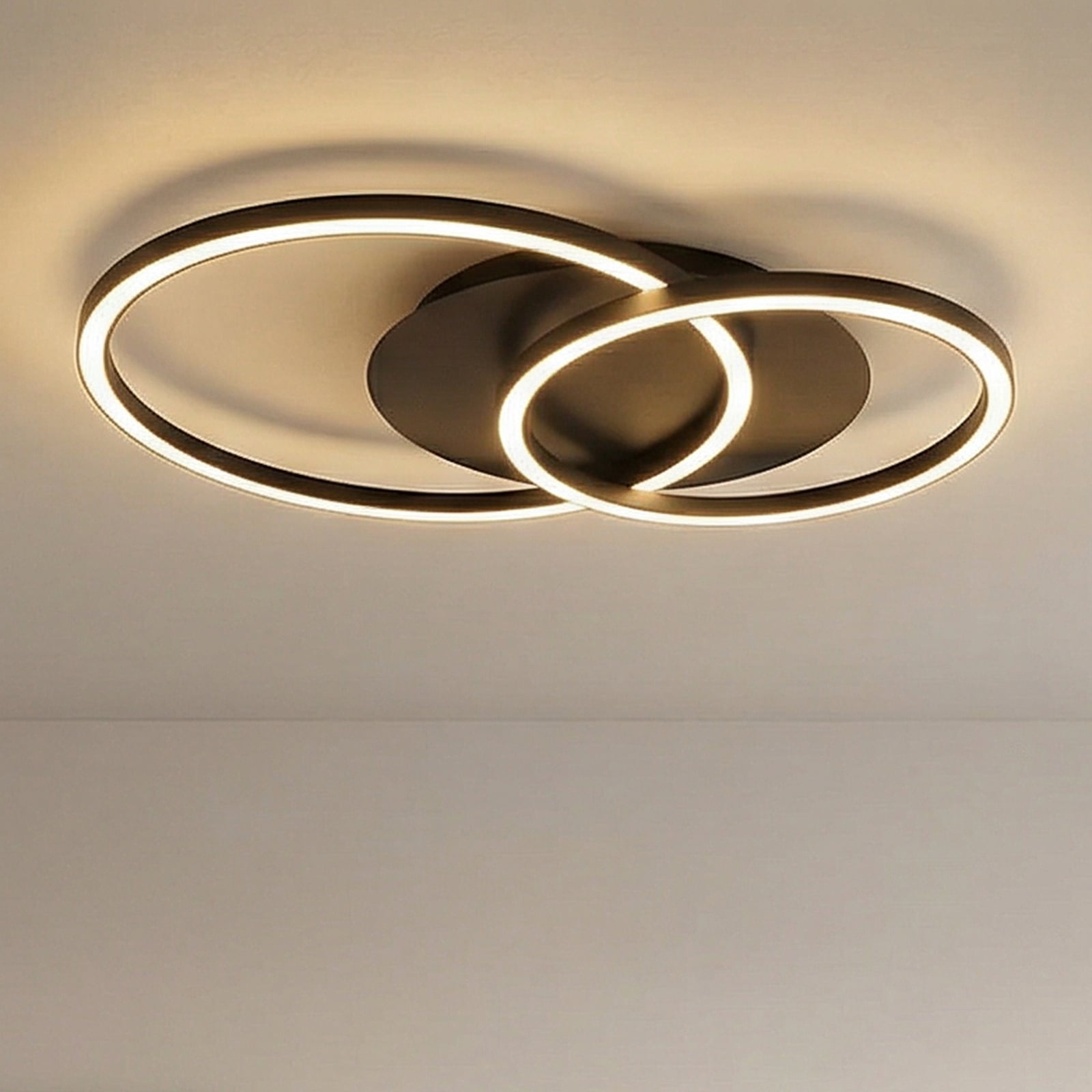LED taklampe Tjado dimbar svart 2-lys 62 cm side