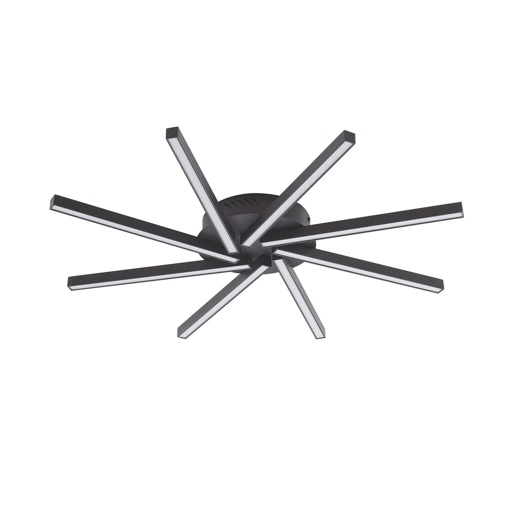 LED taklampe Tjado dimbar svart metall Ø70 cm detalj