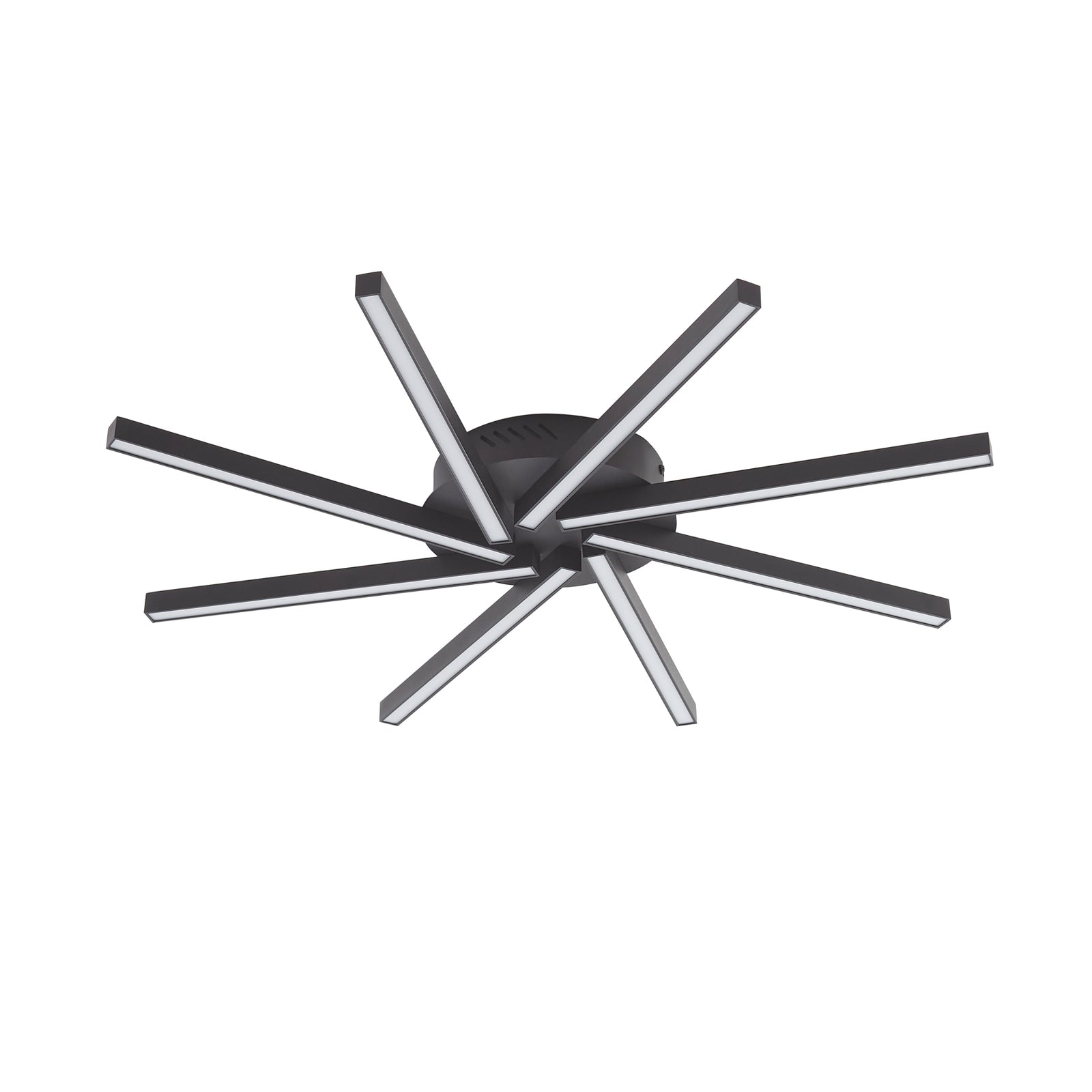 LED taklampe Tjado dimbar svart metall Ø70 cm detalj