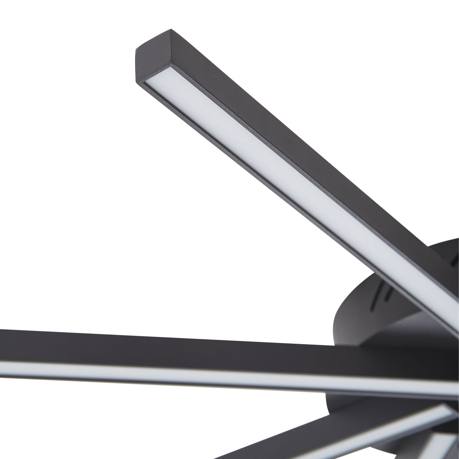 LED taklampe Tjado dimbar svart metall Ø70 cm design