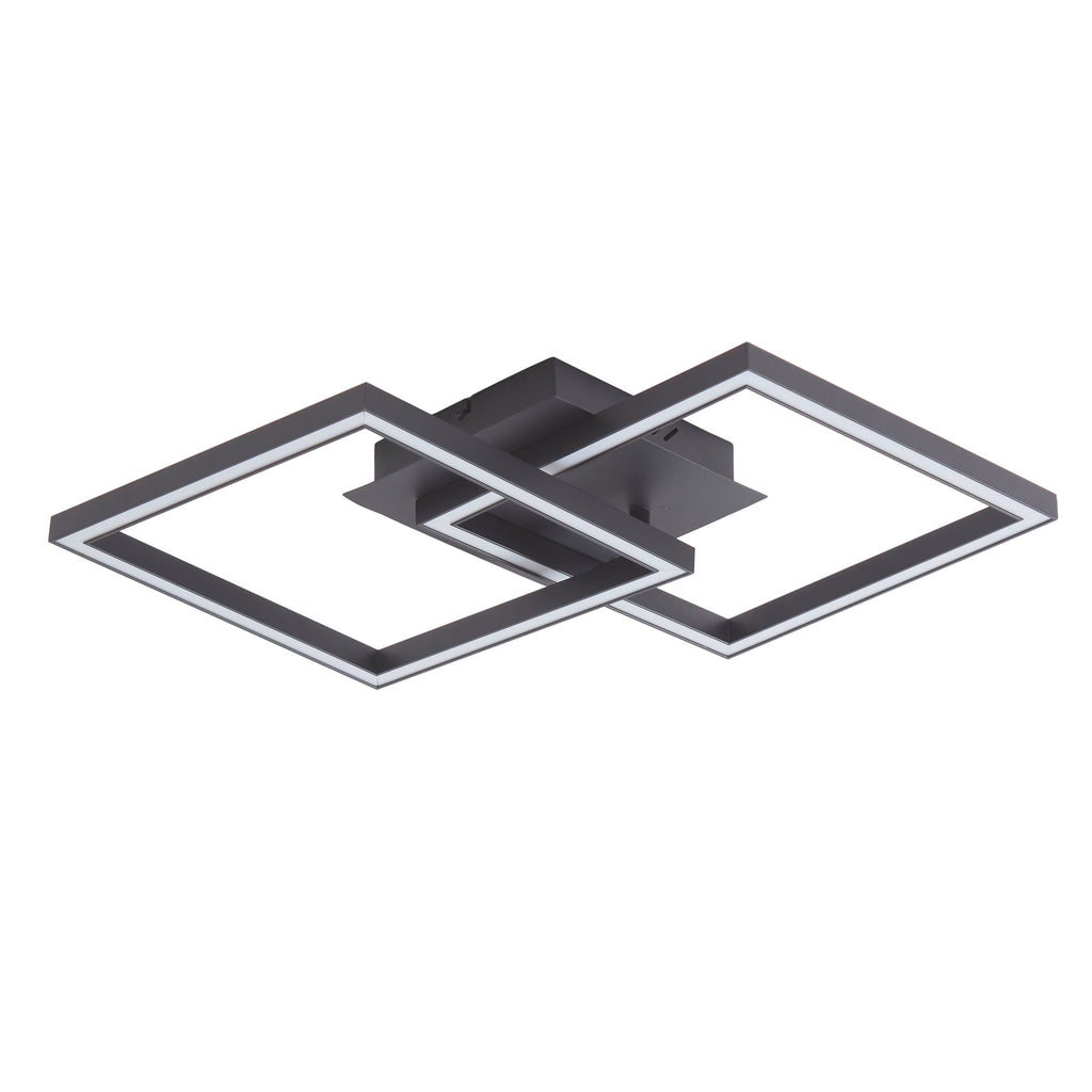 LED taklampe Tjado dimbar svart metall 67 cm side