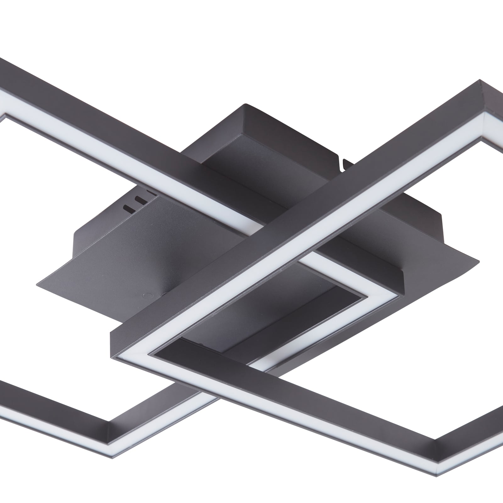 LED taklampe Tjado dimbar svart metall 67 cm oversikt
