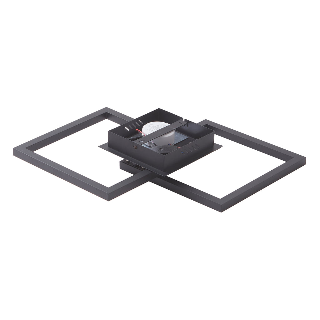 LED taklampe Tjado dimbar svart metall 67 cm lysdetalj
