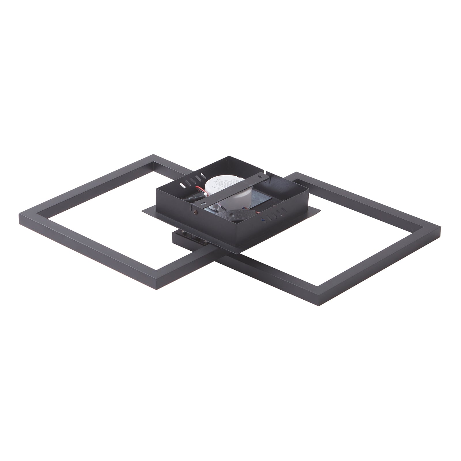 LED taklampe Tjado dimbar svart metall 67 cm lysdetalj