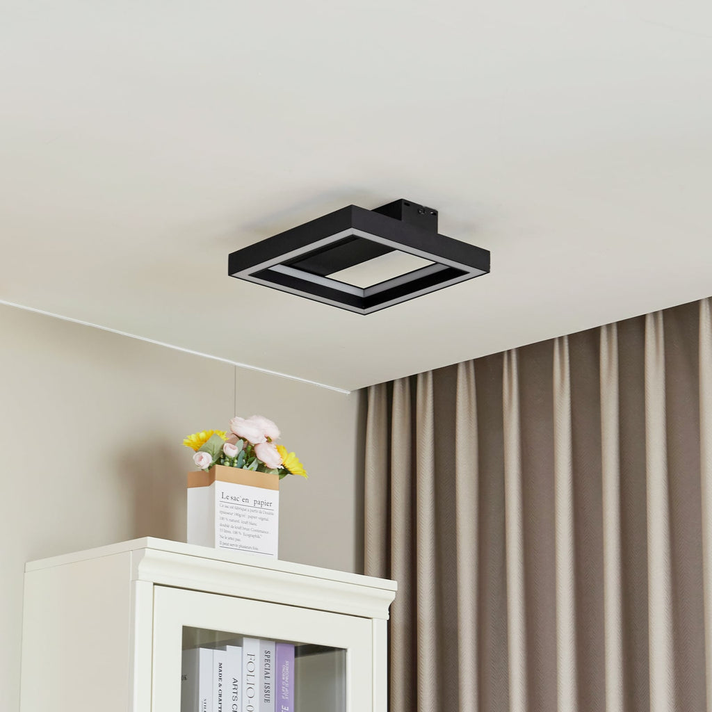 LED taklampe Tjado svart 30x30 cm dimbar RGBW WiFi bakside