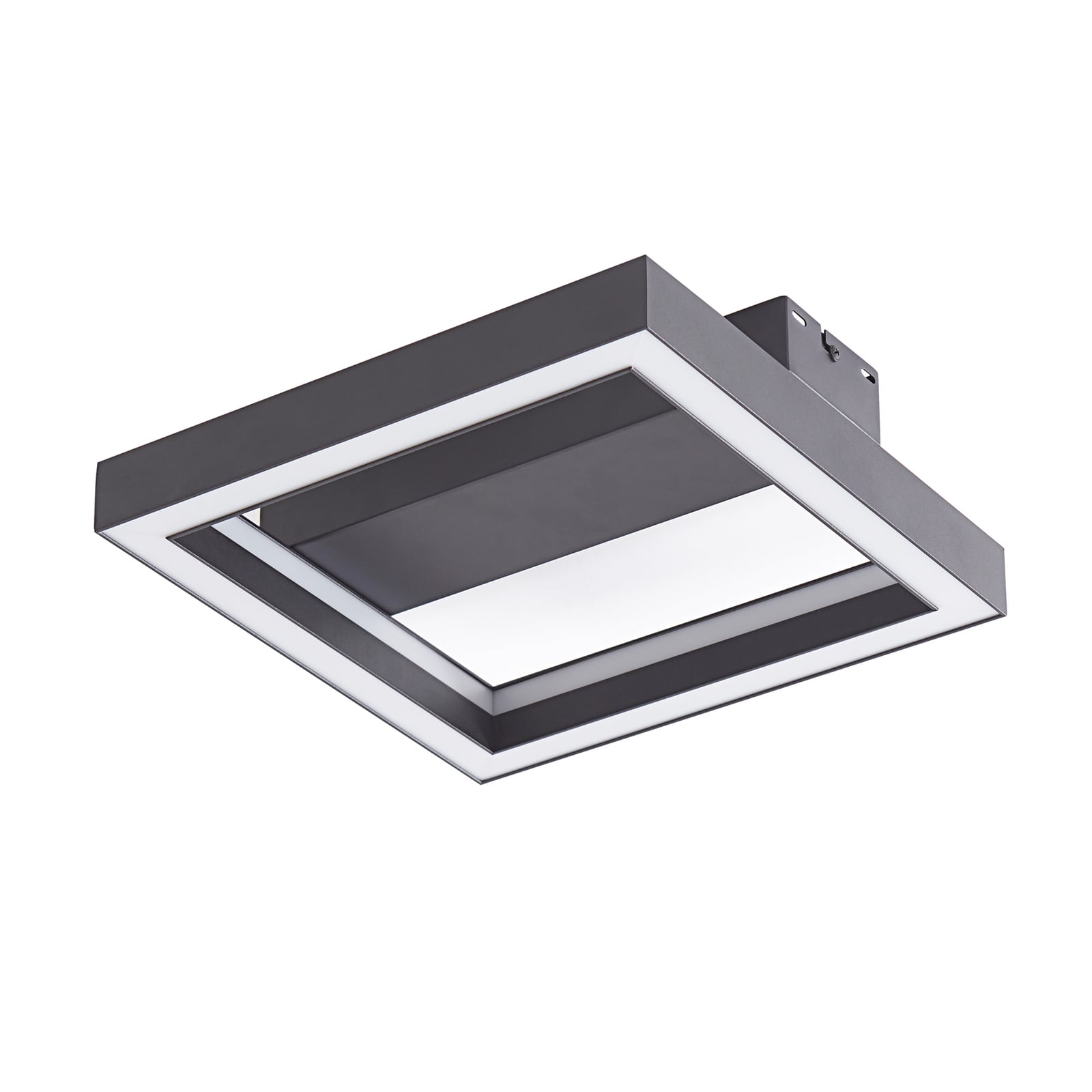LED taklampe Tjado svart 30x30 cm dimbar RGBW WiFi detalj