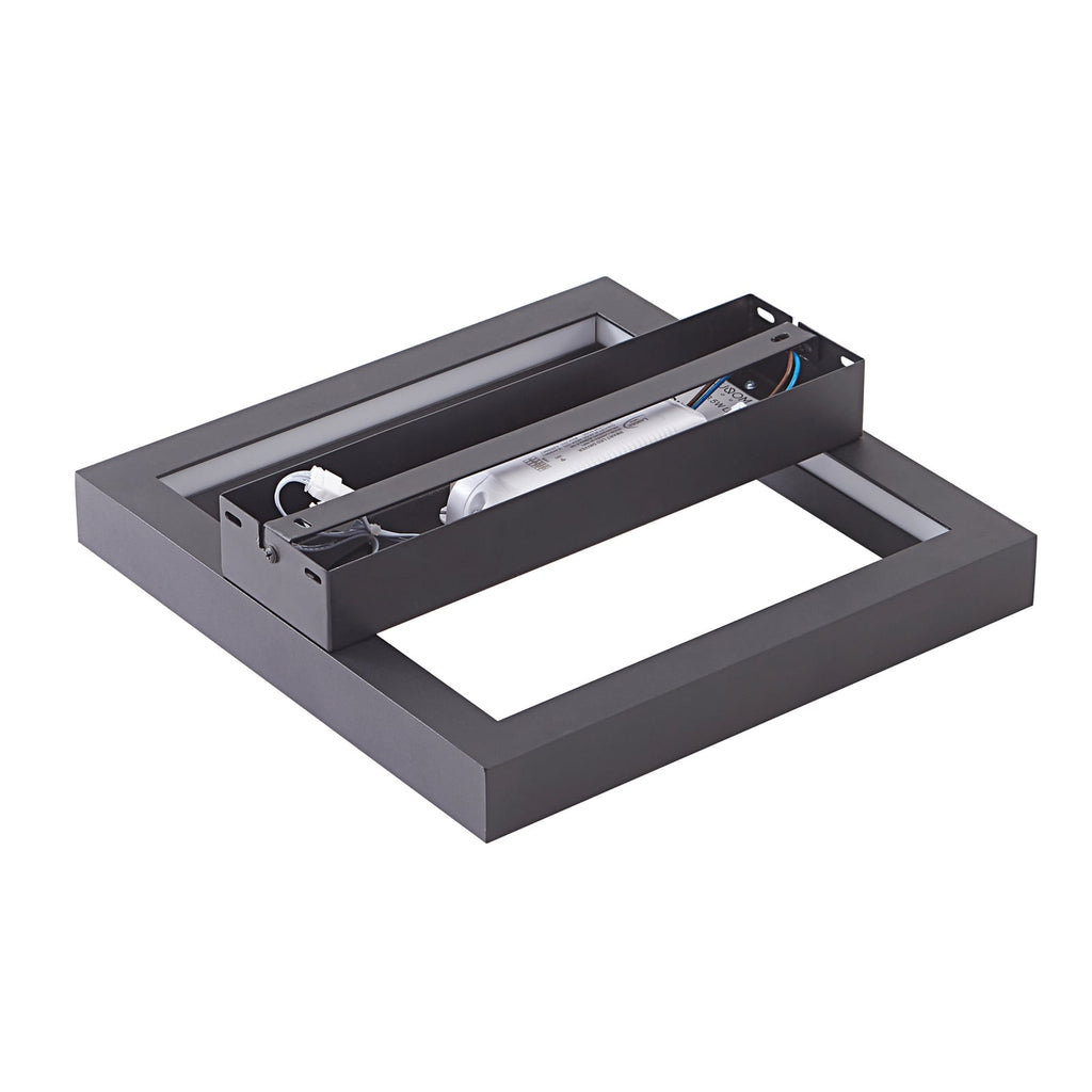 LED taklampe Tjado svart 30x30 cm dimbar RGBW WiFi appstyring