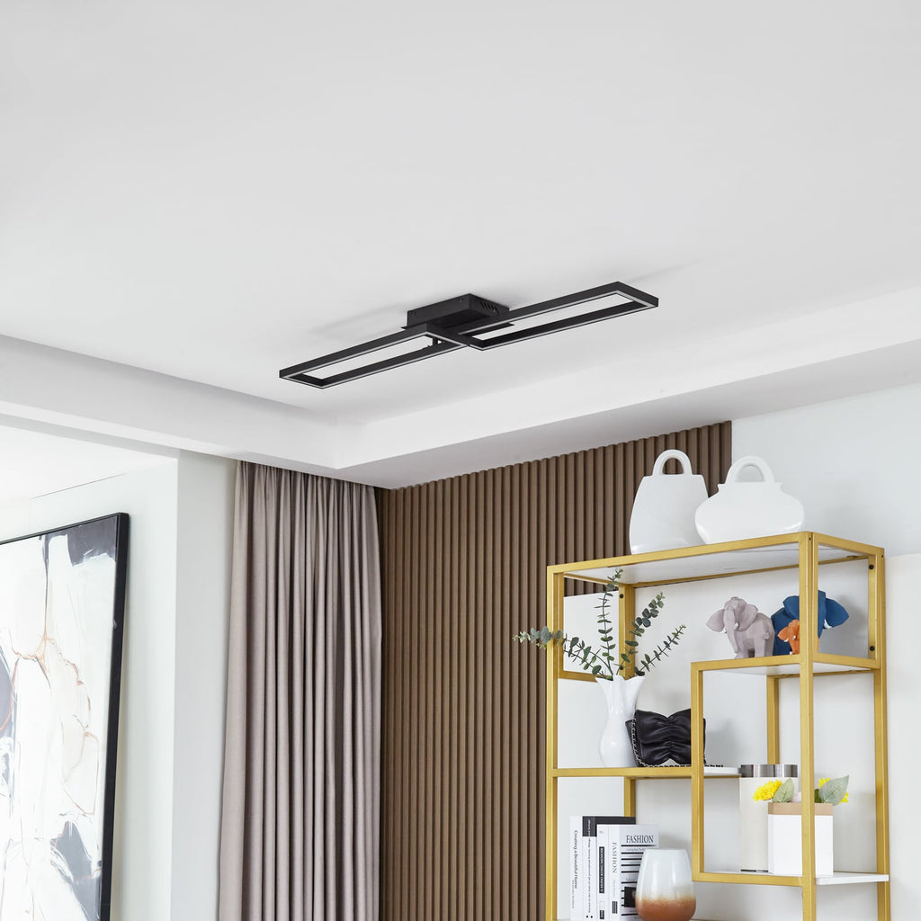 LED taklampe Tjado svart metall 100 cm bakside