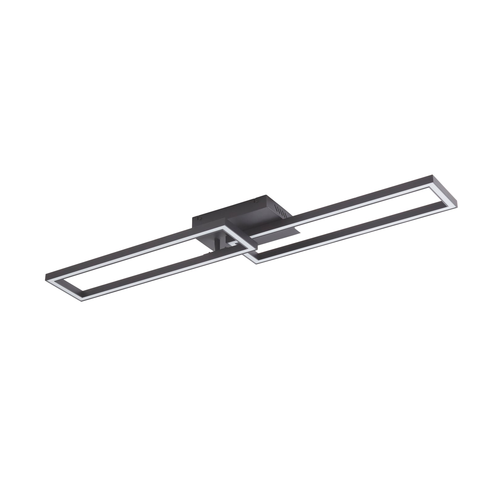 LED taklampe Tjado svart metall 100 cm detalj av metallramme