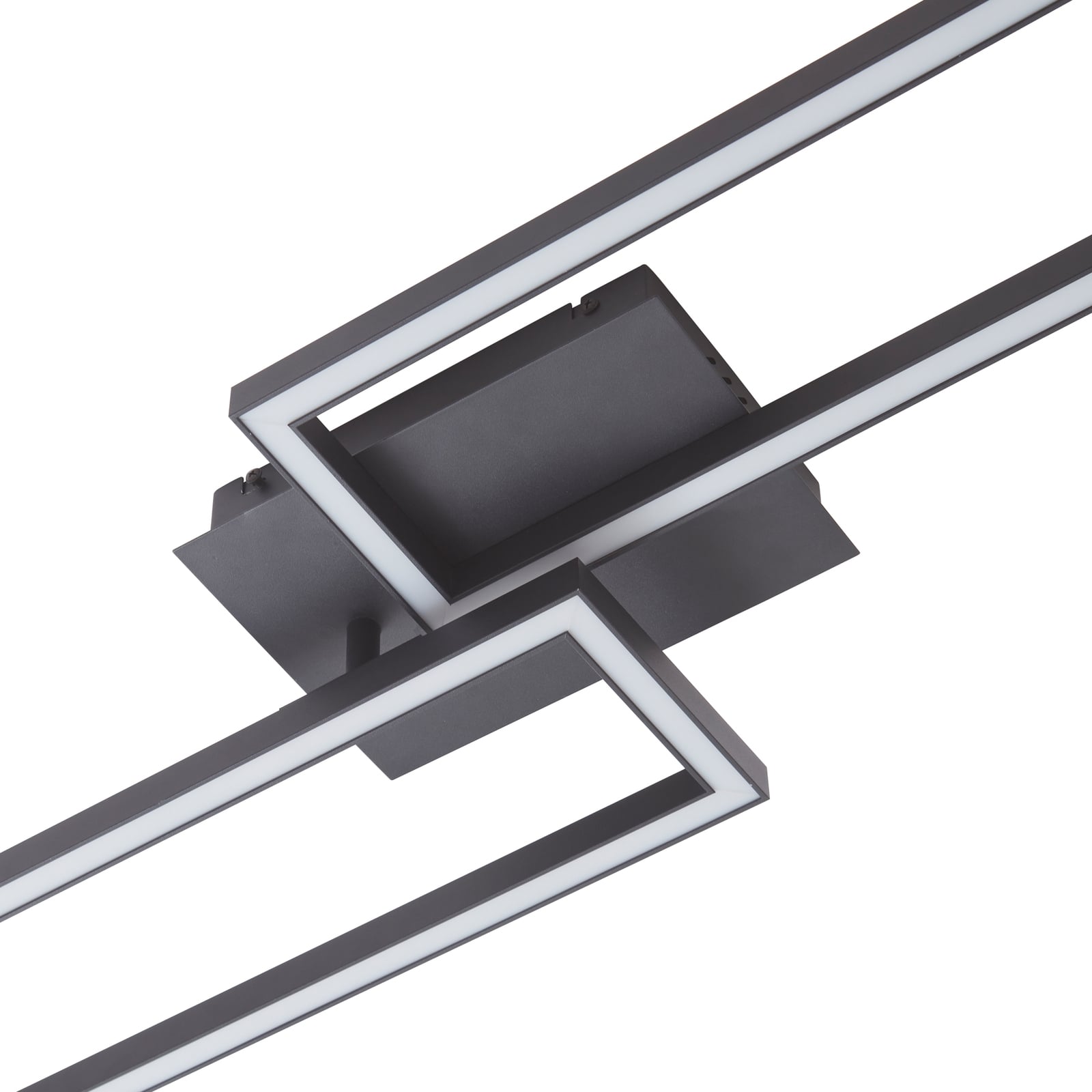 LED taklampe Tjado svart metall 100 cm nærbilde av LED-lyskilde