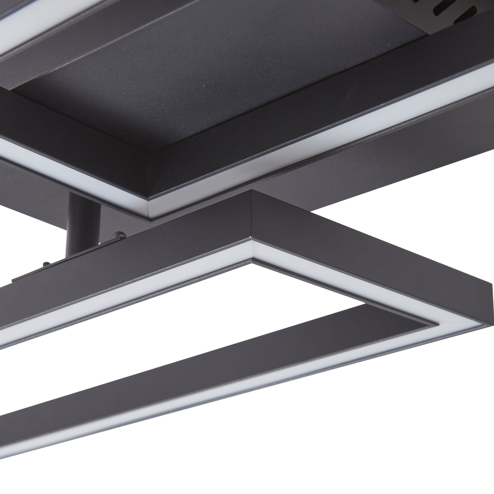 LED taklampe Tjado svart metall 100 cm dimmer veggbryter