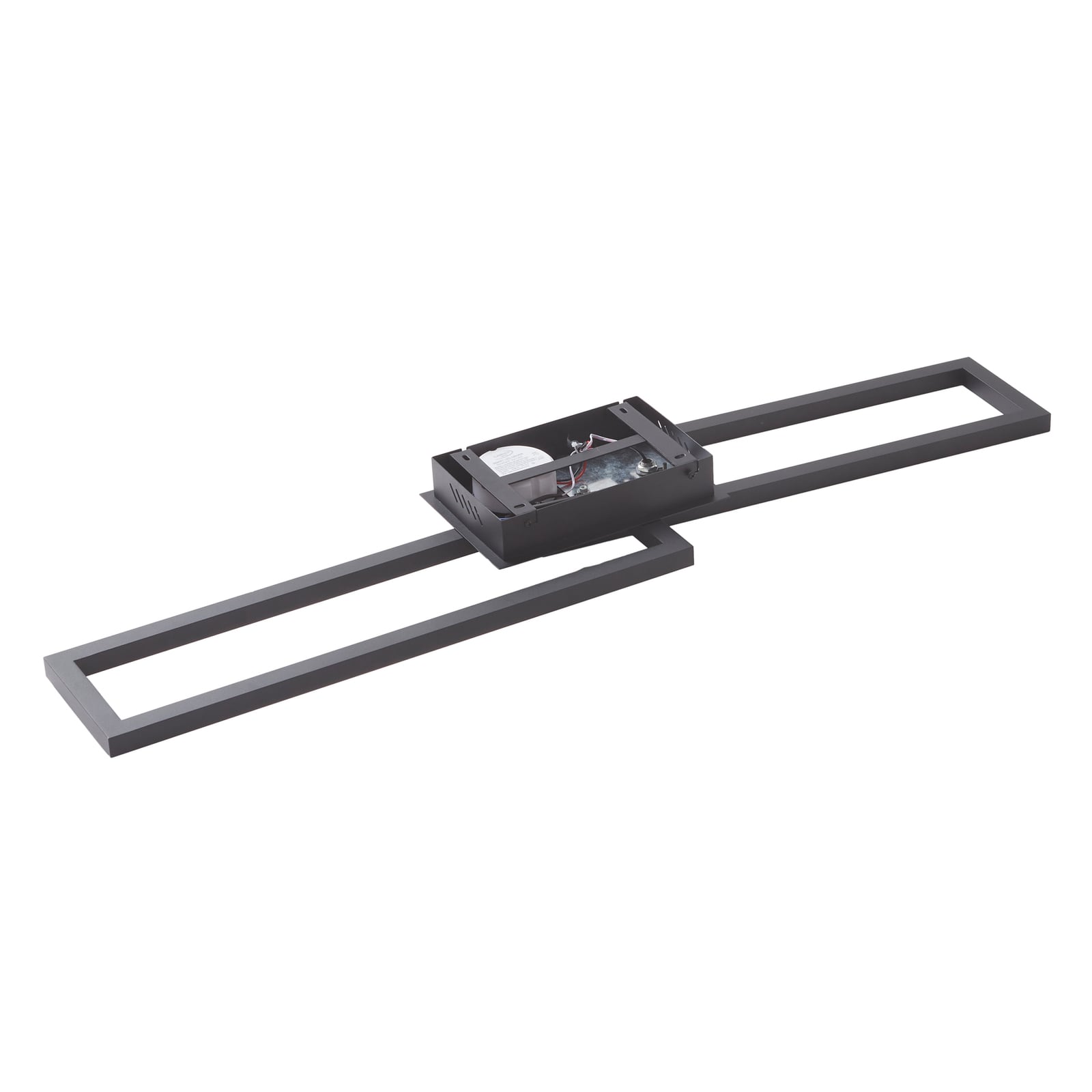 LED taklampe Tjado svart metall 100 cm sideprofil