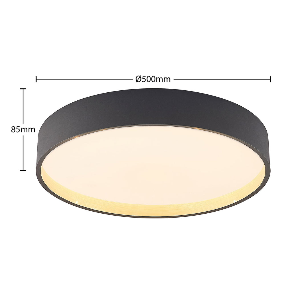 LED taklampe Todor dimbar CCT montert i stue