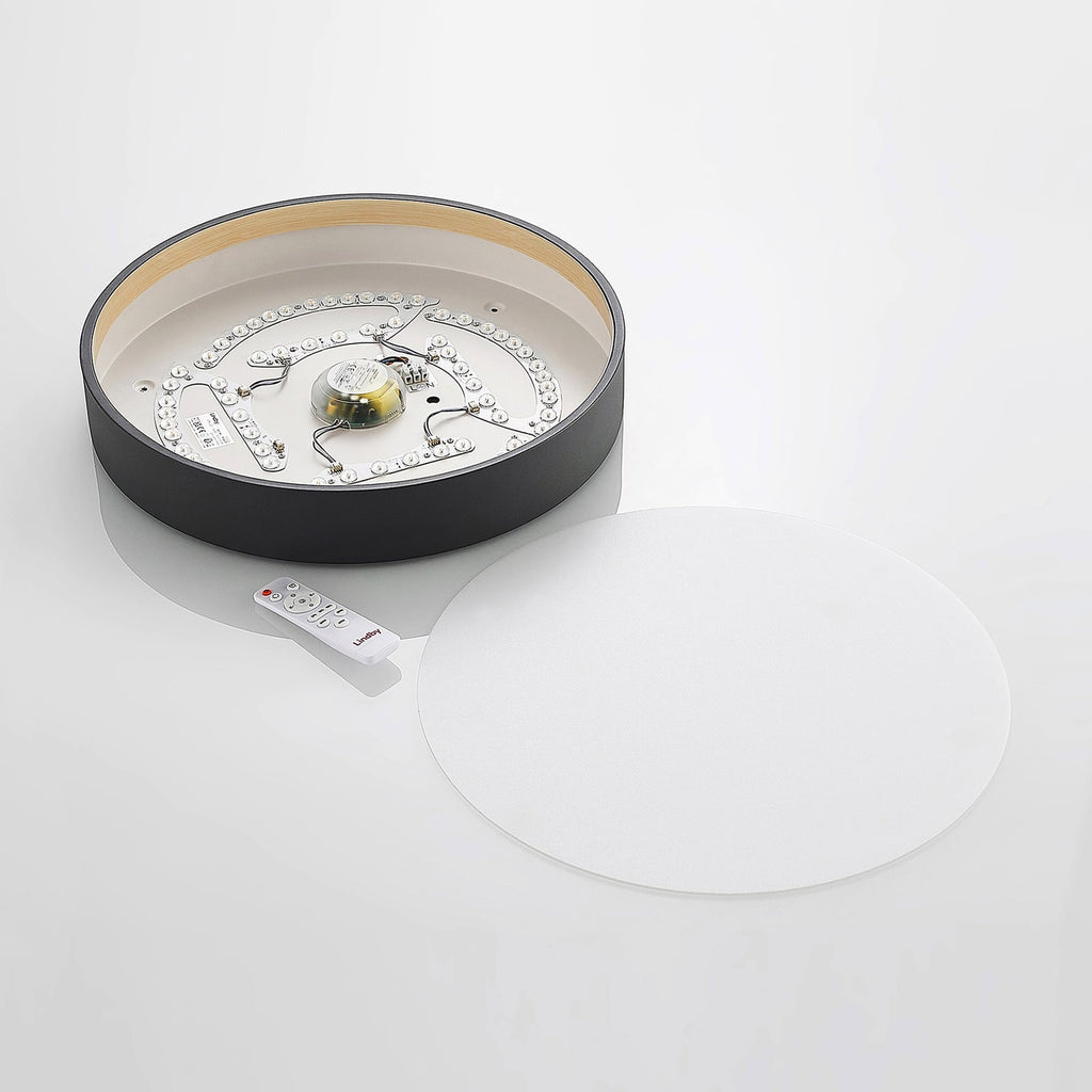 LED taklampe Todor dimbar CCT Ø50 cm tre antrasitt detaljmateriale