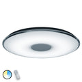 LED taklampe Tokyo CCT dimbar Ø60 cm svart forfra